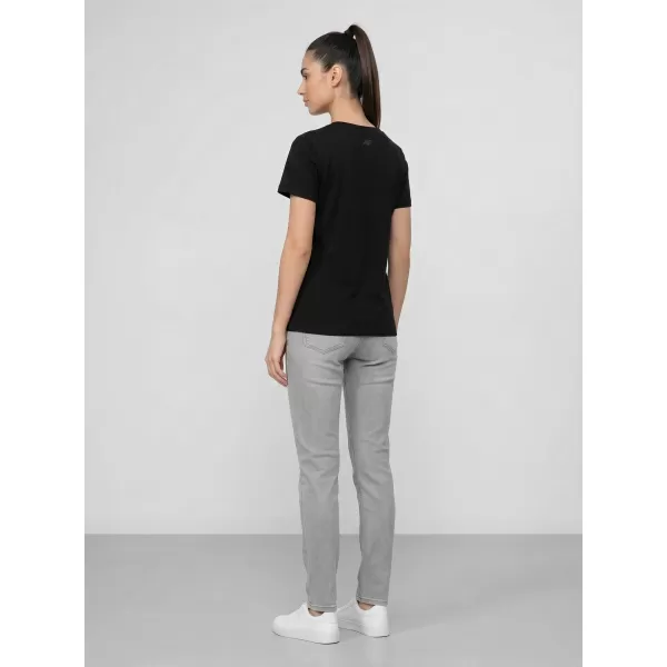  Dámske tričko 4F WAW25TTSHF2350 DEEP BLACK 