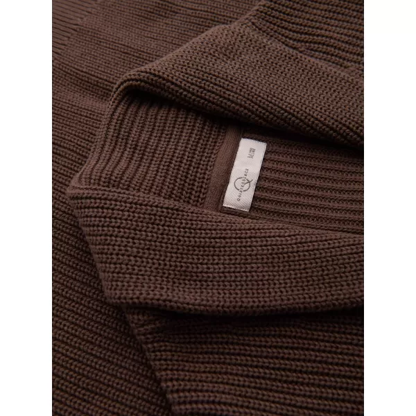  Pánsky kardigan OMBRE OM-SWCD-0200 BROWN 