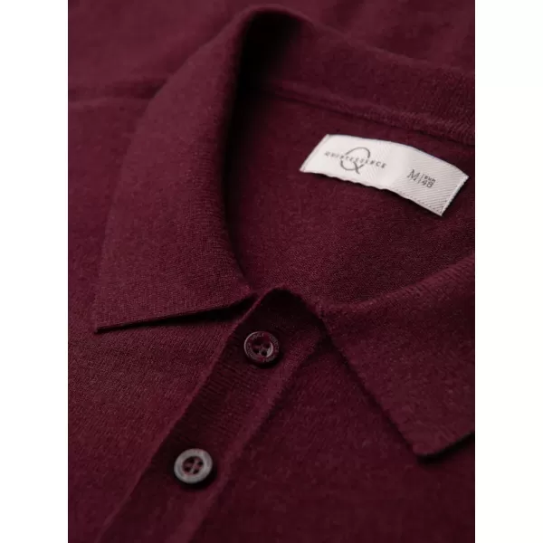  Pánske tričko s golierom OMBRE OM-POLS-0151 BURGUNDY 