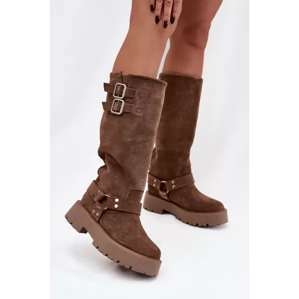  Dámske čižmy BIG STAR SHOES OO274A182 BEIGE 