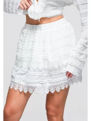 Dámska sukňa OMBRE OW-GL-E0015 WHITE