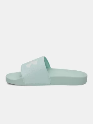 Dámske šľapky UNDER ARMOUR UA W ARMR SLIDE 6007532-703 ZELENÁ
