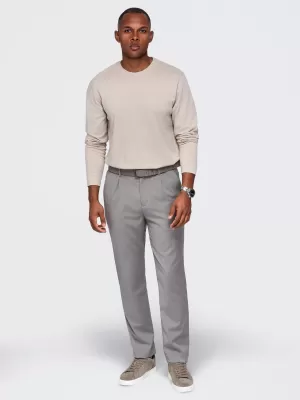 Pánske tričko OMBRE OM-LSBL-0142 BEIGE