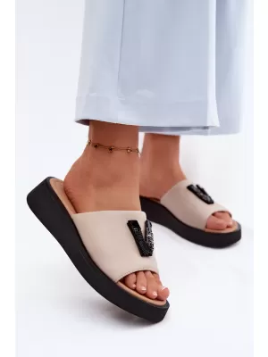 Dámske šľapky VINCEZA 66950 BEIGE