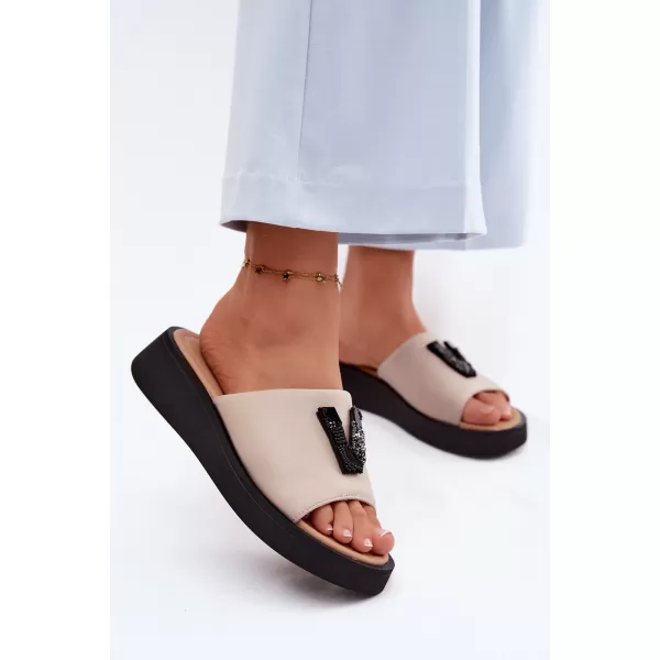  Dámske šľapky VINCEZA 66950 BEIGE 
