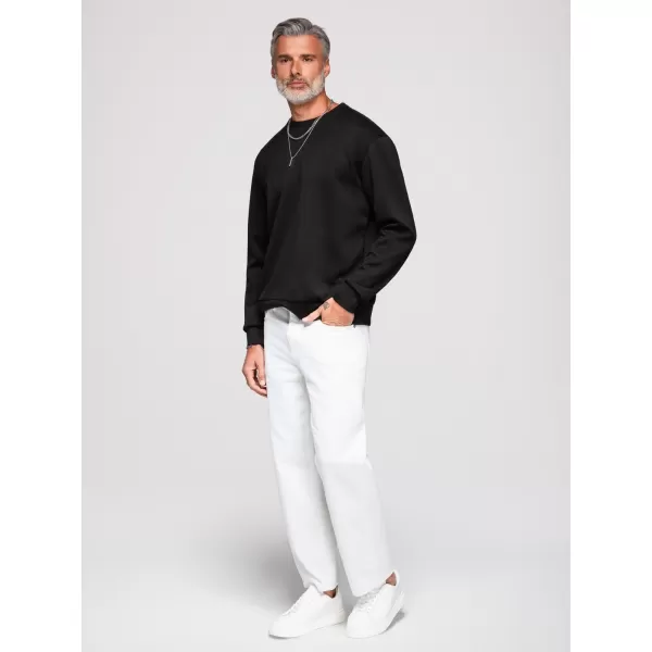  Pánska mikina OMBRE OM-SSNZ-0274 BLACK 