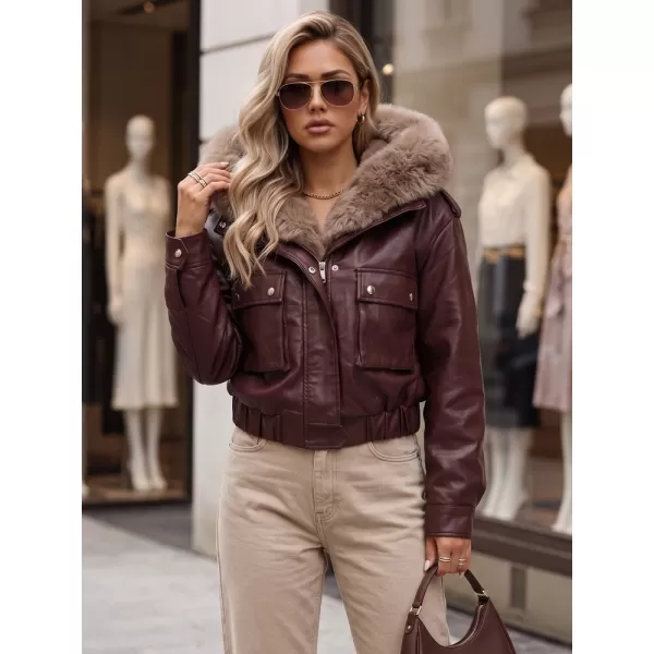  Dámska bunda DSTREET TY5977 BORDOVÁ 