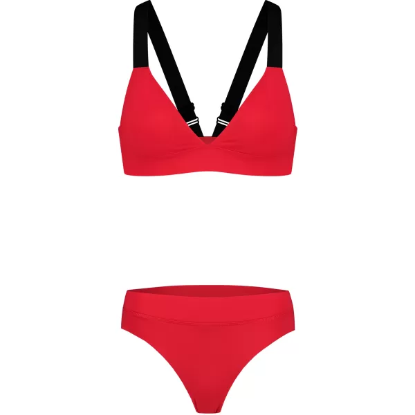  Dámske bikiny - spodný diel NORDBLANC ETHEREAL NBSSS8241 ČERVENÁ 