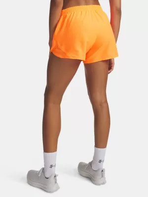 Dámske kraťasy UNDER ARMOUR FLY BY 3 SHORTS 1382438-824 ORANŽOVÁ