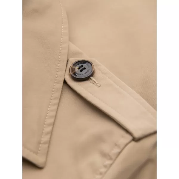  Pánsky kabát OMBRE OM-COLC-0146 BEIGE 
