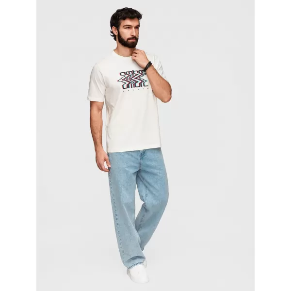  Pánske tričko OMBRE OM-TSPT-0286 WHITE 