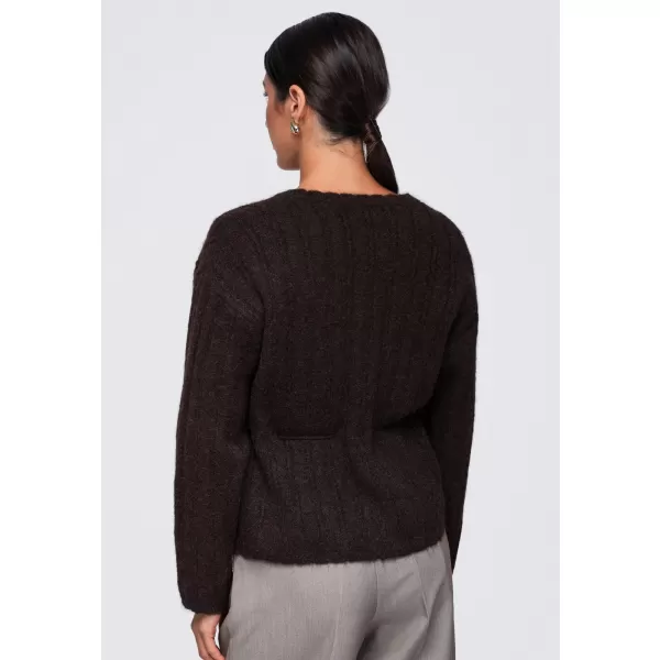  Dámsky sveter OMBRE OW-SW-E0012 BROWN 