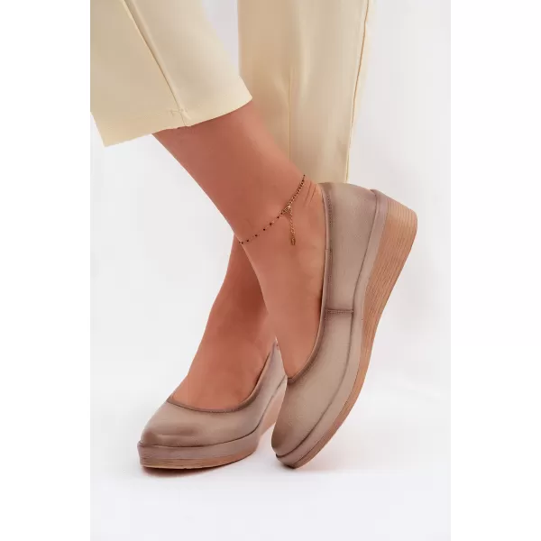  Dámske poltopánky VINCEZA 39987 BEIGE 