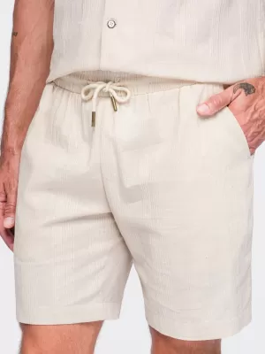 Pánske kraťasy OMBRE OM-SRCS-0209 CREAM