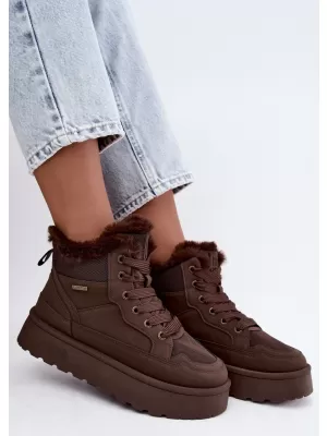 Dámske topánky BIG STAR SHOES UU274168 BROWN/BEIGE SHADOWS