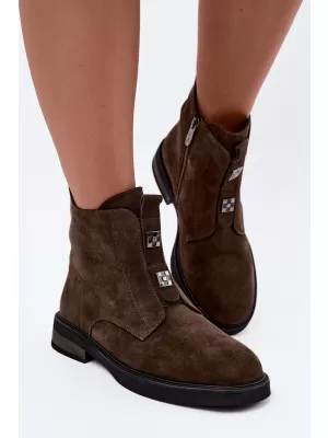 Dámske topánky D&A CR62-3334 KHAKI