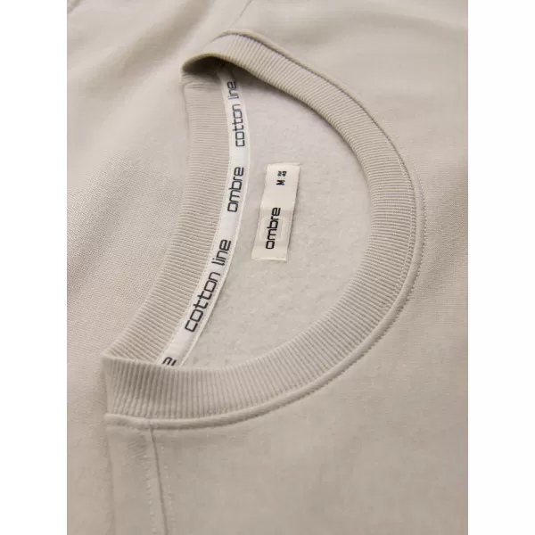  Pánska mikina OMBRE OM-SSBN-0271 LIGHT BEIGE 
