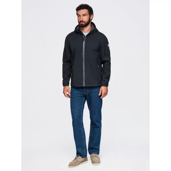  Pánska softshellová bunda OMBRE OM-JANP-0292 BLACK 