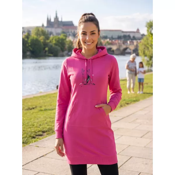  Dámska predĺžená mikina ALTISPORT ALW091419 PURPUROVÁ 