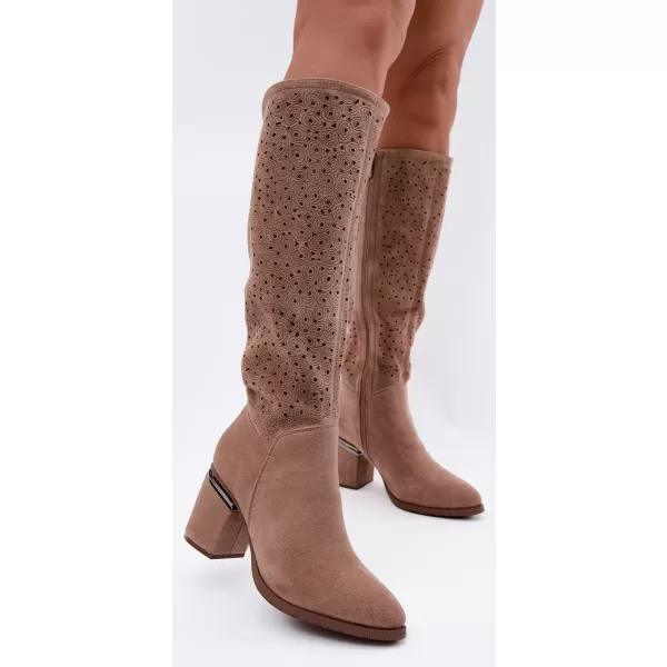  Dámske čižmy S.BARSKI HY62-8122 BEIGE 