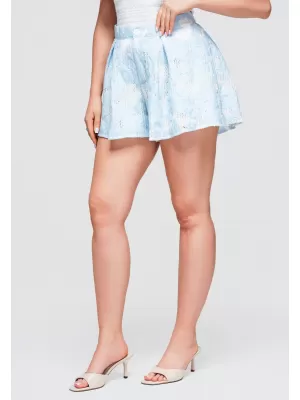 Dámske kraťasy OMBRE OW-ST-E0015 LIGHT BLUE