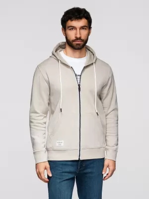 Pánska mikina OMBRE OM-SSBZ-0272 LIGHT BEIGE