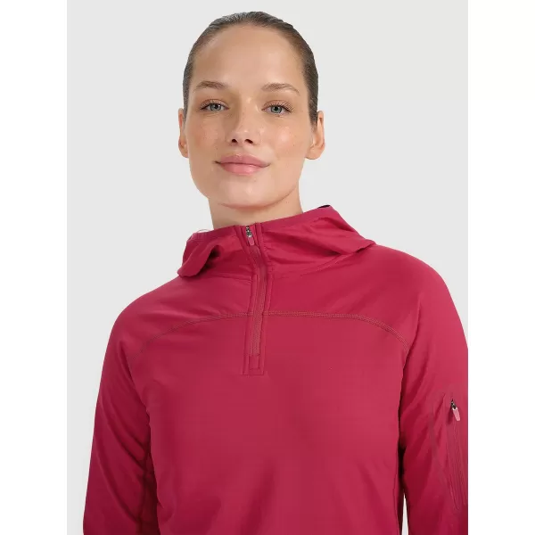  Dámska funkčná mikina 4F WAW25TFSWF591 DARK PINK 