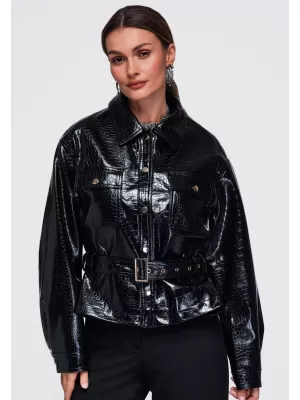 Dámska bunda OMBRE OW-JAFL-0141 BLACK