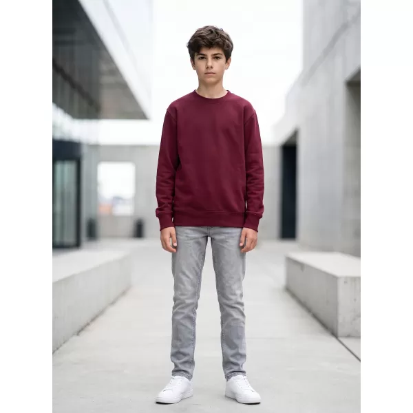  Detská mikina MALFINI CREW 427 GARNET 