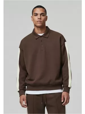 Pánske tričko s golierom URBAN CLASSICS TB8595-00075 BROWN