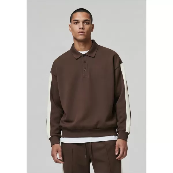  Pánske tričko s golierom URBAN CLASSICS TB8595-00075 BROWN 