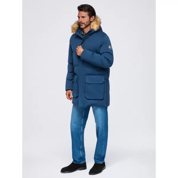  Pánska parka OMBRE OM-JALJ-0310 NAVY BLUE 