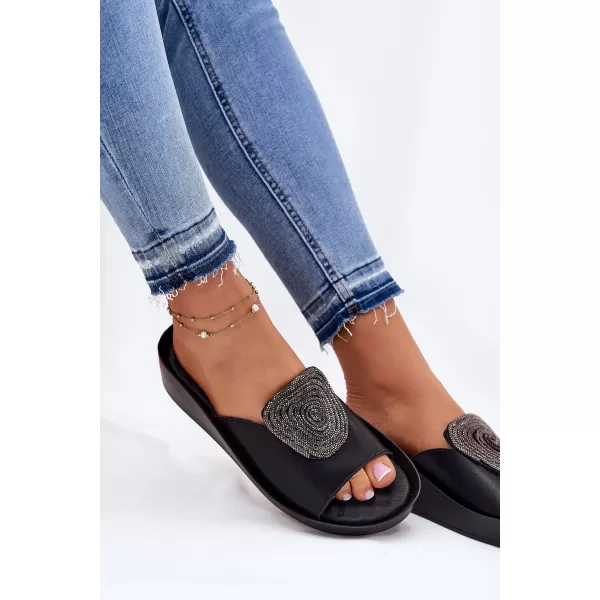  Dámske šľapky S.BARSKI KV51-028 BLACK 