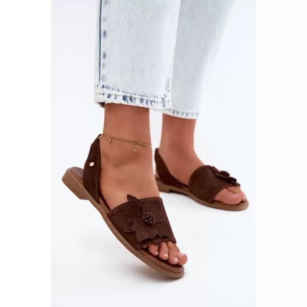  Dámske sandále ZAZOO 40471 CHOCOLATE 