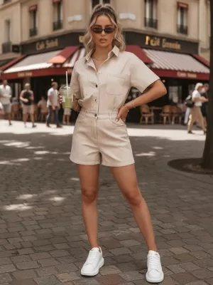 Dámske šaty DSTREET EY2689 BÉŽOVÁ