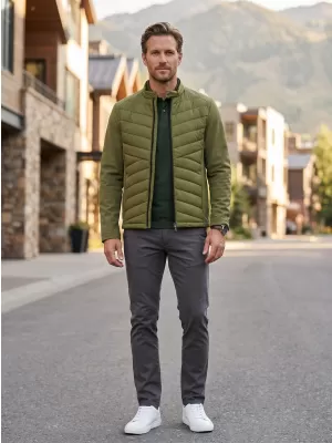Pánska hybridná bunda MALFINI PREMIUM CROSS 555 AVOCADO GREEN