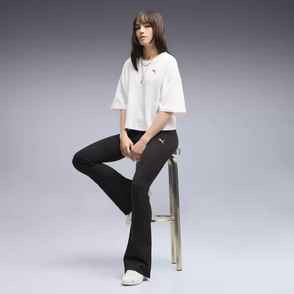  Dámske legíny PUMA ESS HIGH-WAIST FLARED LEGGINGS 63154201 PUMA BLACK 