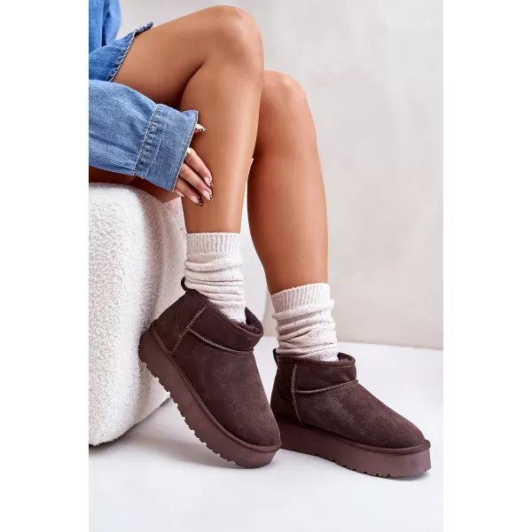  Dámske snehule BOTO W5828 BROWN 