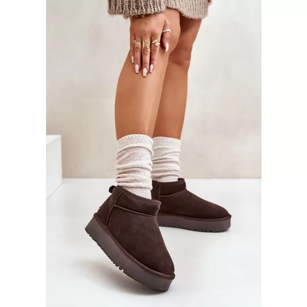  Dámske snehule BOTO NN604 BROWN 