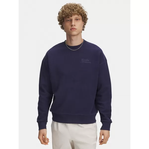  Pánska mikina UNDER ARMOUR ICON REV TERRY CREW 6003942-403 MODRÁ 
