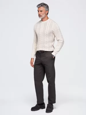 Pánsky sveter OMBRE OM-SWSW-0191 ECRU