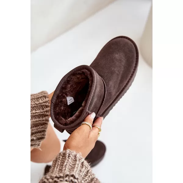  Dámske snehule BOTO NN605 BROWN 