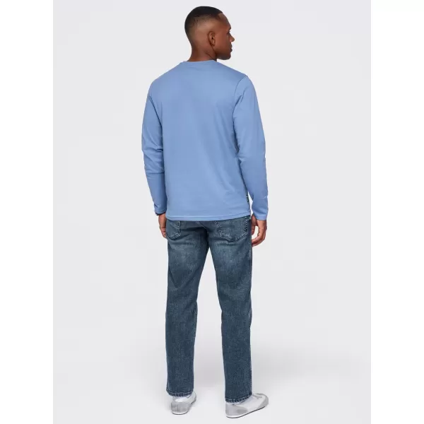  Pánske tričko OMBRE OM-LSBL-0143 LIGHT DENIM 