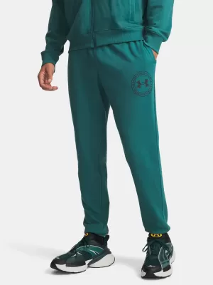 Pánske tepláky UNDER ARMOUR RIVAL LW GRAPHIC JOGGER 6014688-338 ZELENÁ
