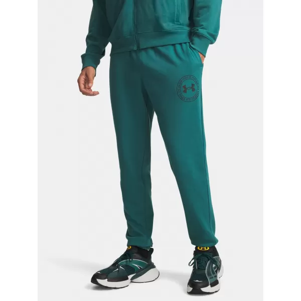  Pánske tepláky UNDER ARMOUR RIVAL LW GRAPHIC JOGGER 6014688-338 ZELENÁ 