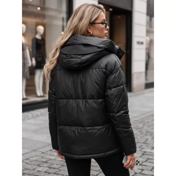  Dámska bunda DSTREET TY5966 ČIERNA 
