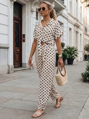 Dámske nohavice DSTREET UY3069 BÉŽOVÁ