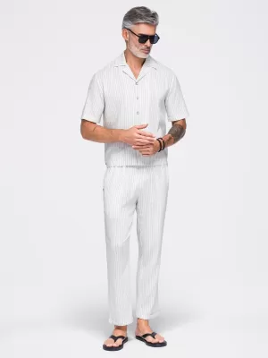 Pánske nohavice OMBRE OM-PACP-0311 OFF-WHITE