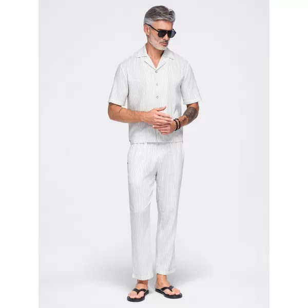  Pánske nohavice OMBRE OM-PACP-0311 OFF-WHITE 