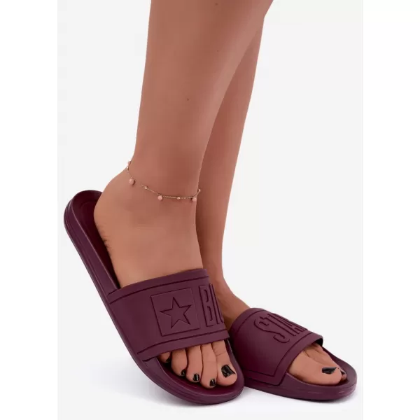  Dámske šľapky BIG STAR SHOES UU274070 VÍNOVÁ 